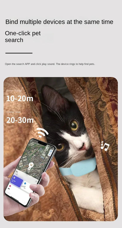 Mini Waterproof GPS Pet Tracker Collar – Real-Time Location & Movement Alert for Dogs & Cats